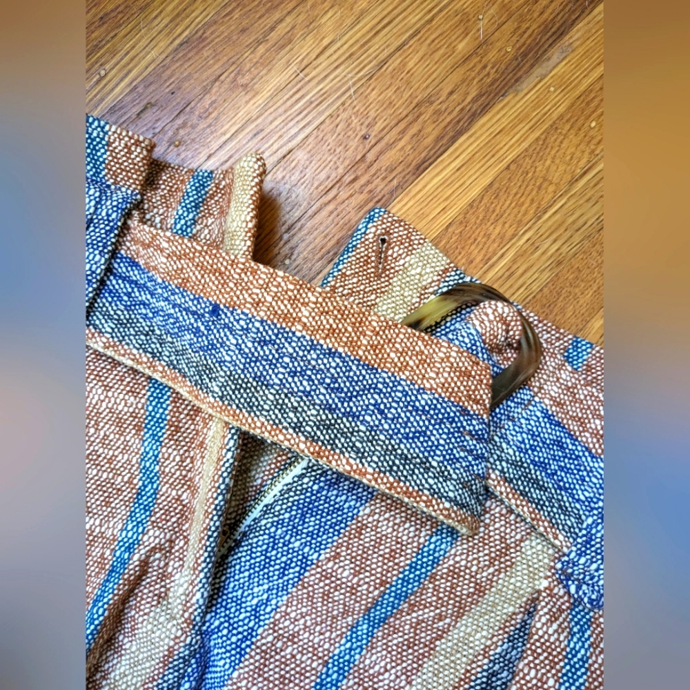 Roman shorts in Brown Blue Jacquard - Picture 6 of 6